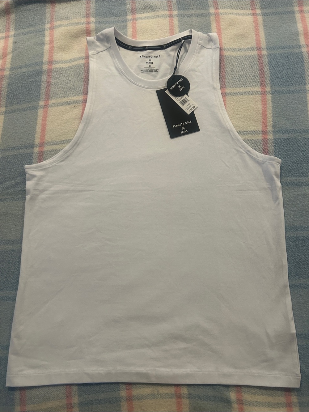 Kenneth Cole Men’s White Sleeveless Muscle Tank